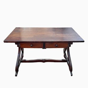 Bureau Style Fratino avec Pieds Lyre, 19ème Siècle