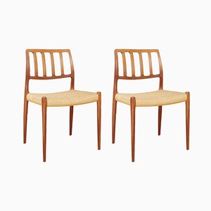 Sillas de comedor vintage de Niels O. Møller para JL Møllers. Juego de 2