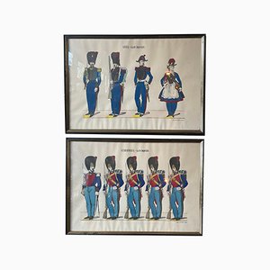 Gendamerie, Garde Imperiale, Lithographs, Set of 2