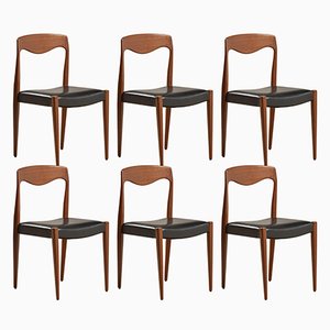 Scandinavian Teak Dining Chairs, Set of 6