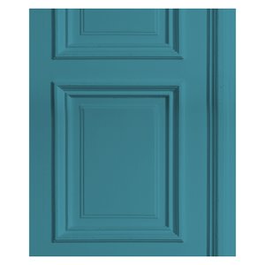 Papier-Peint Lambrissé Bleu Sarcelle