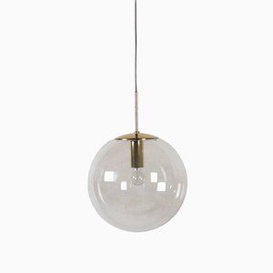 Extra Large Brass Globe Pendant Lamp from Glashütte Limburg, 1970s