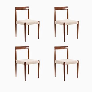 Vintage Beech Dining Chairs, 1970s, Set of 4