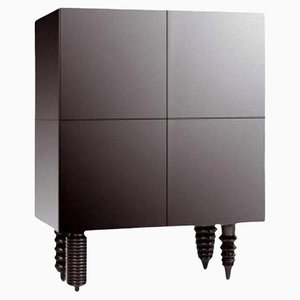 Multileg Cabinet in Black Glossy Laquer with Glass Top Finish from BD Barcelona