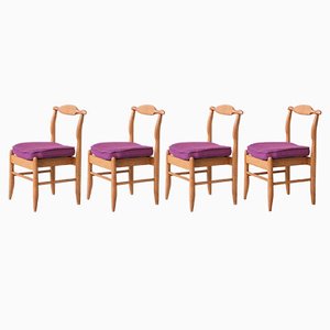 Chaises de Salle à Manger Mid-Century en Chêne Fumay, Set de 4