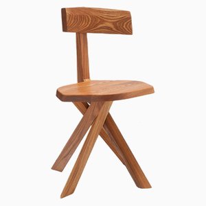 S34 Chair in Elm by Pierre Chapo, 2023