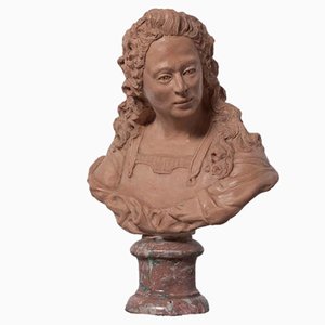 Busto rinascimentale in terracotta, fine XIX secolo