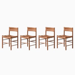 Mid-Century Rush Dining Chairs by Charlotte Perriand, Set of 4