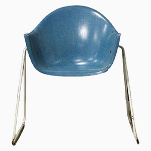 Fiberglass Children's Chair with Metal Base, 1970s