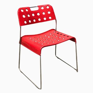 Red Omstak Stacking Chair by Rodney Kinsman for Bieffeplast, 1970s
