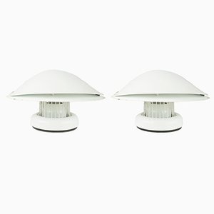 Giovi Wall Lamps in White Metal & Rubber by Achille Castiglioni for Flos, 1976, Set of 2