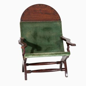 Grüner Vintage Campeche Stuhl, 1890er