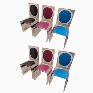 Chair Set in Acrylic from J.C. Castelbajac, Set of 6