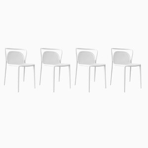 White Chairs by Mowee, Set of 4