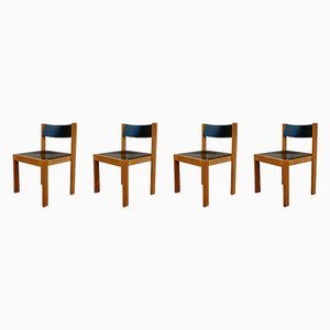 Skandinavische Vintage Stühle aus stapelbarem Holz, 4 . Set