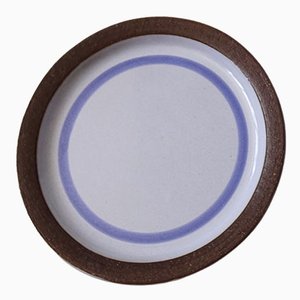 Small Blue and Brown Ceramic Plate from Gabriel, Sweden