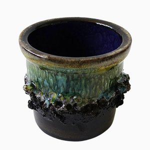 Kleiner handgefertigter Mid-Century Topf oder Vase von Glit, Schweden