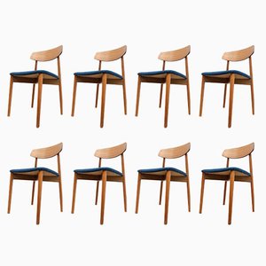 Mid-Century Danish Teak Dining Chairs by Harry Ostergaard, 1960s, Set of 8