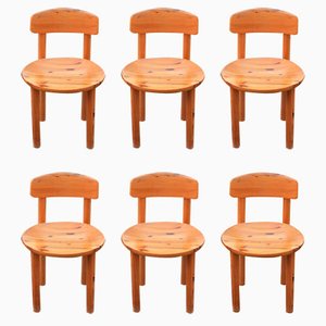 Scandinavian Pine Chairs by Rainer Daumiller, 1970s, Set of 6