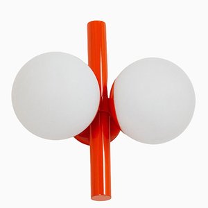Mid-Century Orbital Wandlampe in Orange, Kaiser zugeschrieben, Deutschland, 1970er