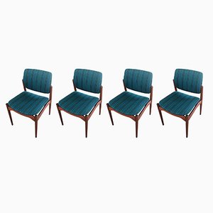 Vollständig restaurierte Esszimmerstühle aus Teak von Erik Buch für Ørum Møbelfabrik, 1960er, 4 . Set