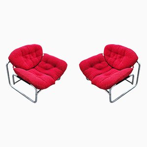 Postmodern Lounge Chairs attributed to Johan Bertil Häggström for Swed Form, 1970s, Set of 2