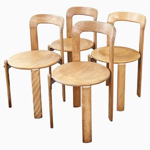 Postmodern Stackable Side Chairs attributed to Bruno Rey for Dietiker, 1971, Set of 4