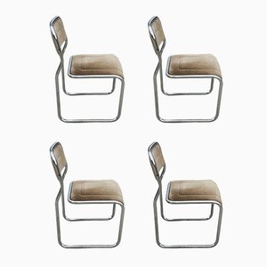 Bauhaus Cantilever Dining Chairs with Infinity Frame, Italy, 1960s, Set of 4