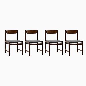Wengé Dining Chairs, 1960s, Set of 4