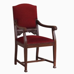 Vintage Red Salon Armchair