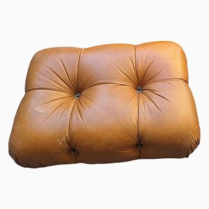 Camaleonda Pouf aus Karamellfarbenem Leder von Mario Bellini für C&b Italia, 1979