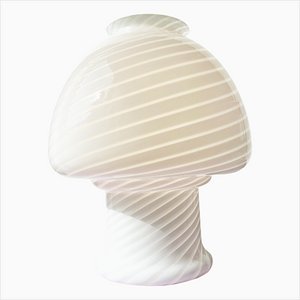 Lámpara de mesa vintage de cristal de Murano