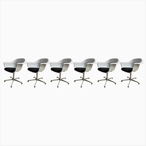 Space Age Swivel Chairs by Konrad Schäfer for Lübke, 1960s, Set of 6