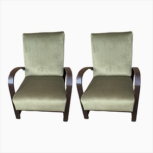 Adjustable Lounge Chairs by Jindřich Halabala, 1930s, Set of 2