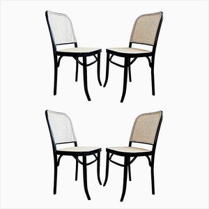 Dining Chairs 811 by Josef Hoffman for Thonet, 1980s, Set of 4