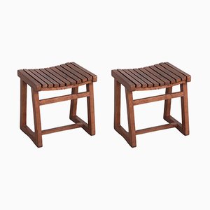 Sgabelli PJ-011029 in teak di Pierre Jeanneret, set di 2