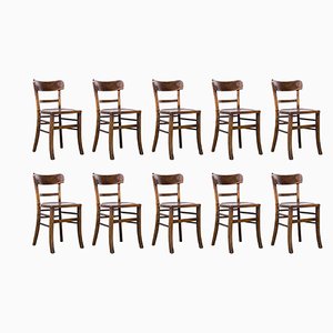 Bistro Bentwood Dining Chair by Marcel Breuer for Luterma, 1950, Set of 10