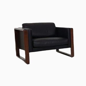 German Leather Lounge Chair by Walter Knoll, 1970s