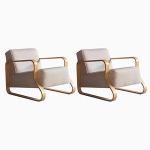 Model 44 Lounge Chairs by Alvar Aalto for Artek, Finland, Set of 2