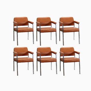 Italian Dining Chairs, 1970s, Set of 6