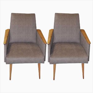 Set of German Lacquered Lounge Chairs, 1960s
