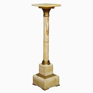 Antique Onyx Marble Pedestal