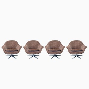 Fauteuils Pivotants Egg Space Age, 1970s, Set de 4