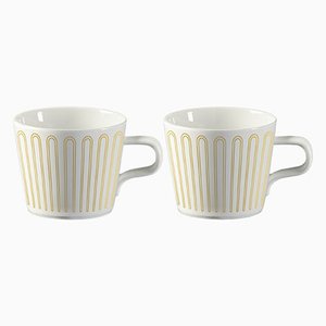 Baroqeat Tea Cups by Le Porcellane Firenze 1948, Set of 2