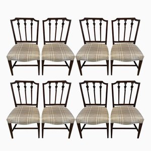 George III Mahogany Dining Chairs, 1780s, Set of 8