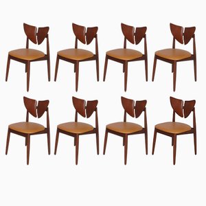 Chaises Butterfly en Chêne Foncé par Kurt Østervig pour Brande Møbelindustri, Set de 8