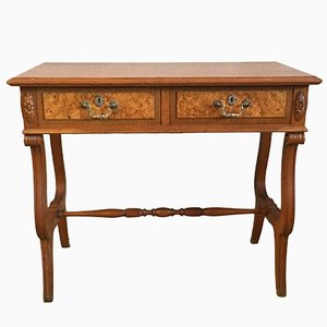 20th English Georgian Oak Two Drawers Desk