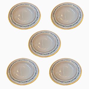 Vintage Soup Plates, Set of 5