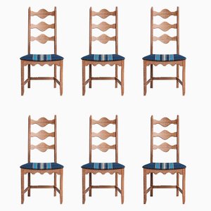 Mid-Century Esszimmerstühle aus Eiche von Henning Kjaernulf, 6 . Set