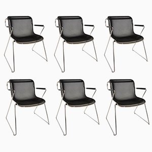Conference Chairs by Charles Pollock for Castelli / Anonima Castelli, 1980s, Set of 6